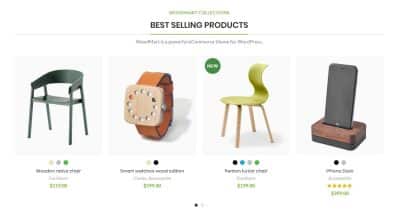 Products carousel + title