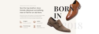 Shoes showcase + info boxes